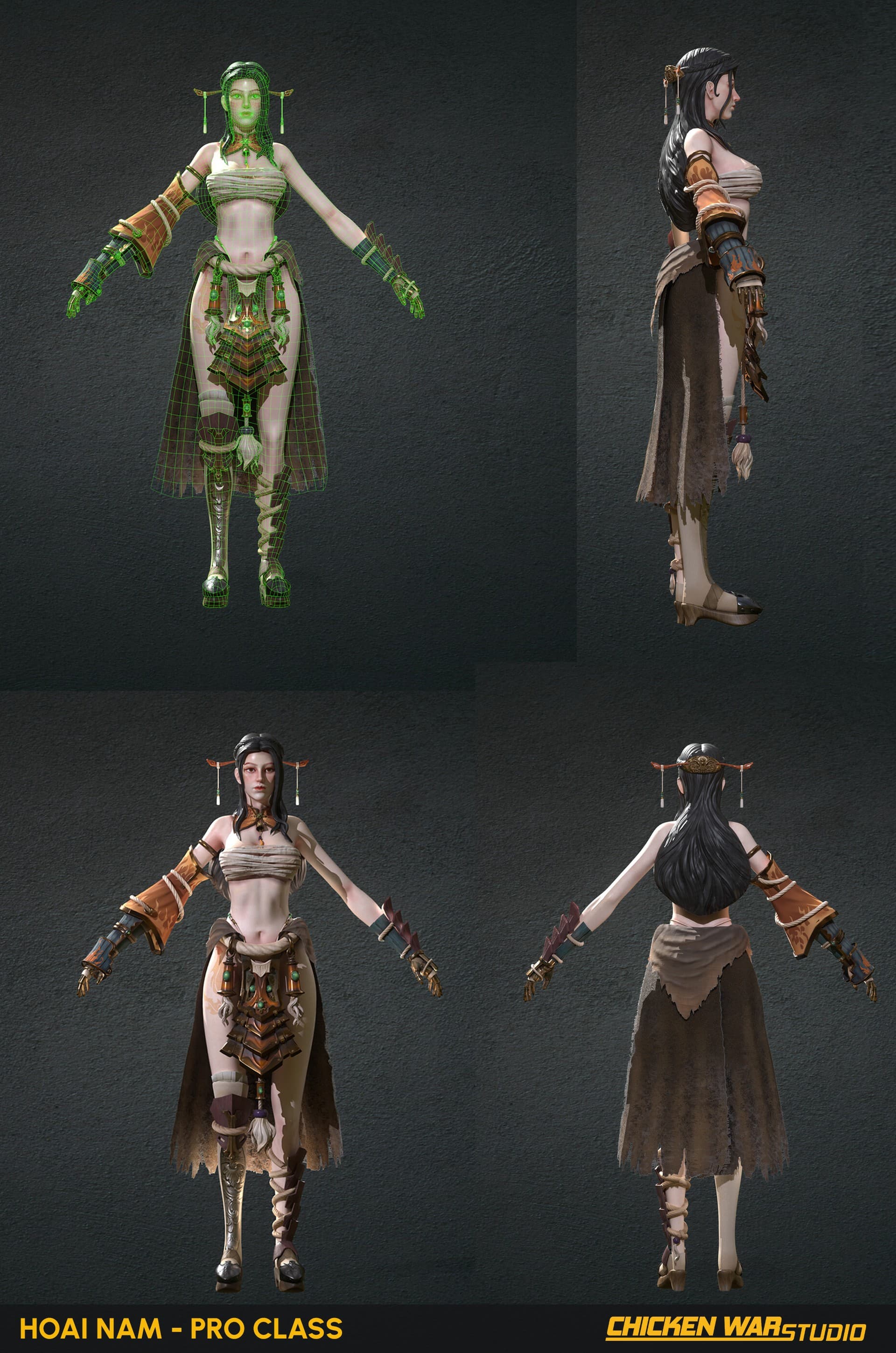 Chicken War Studio Student work, Hoai Nam - Female Character