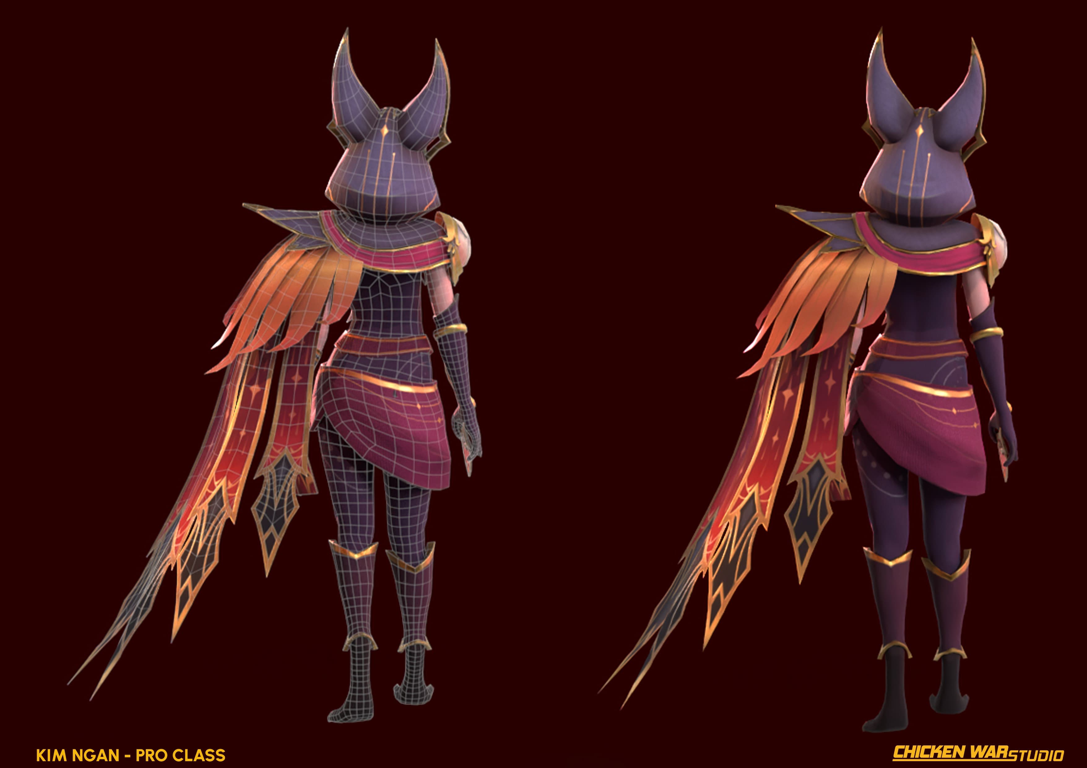 Chicken War Studio Student work, Kim Ngan - Xayah (League of Legend)