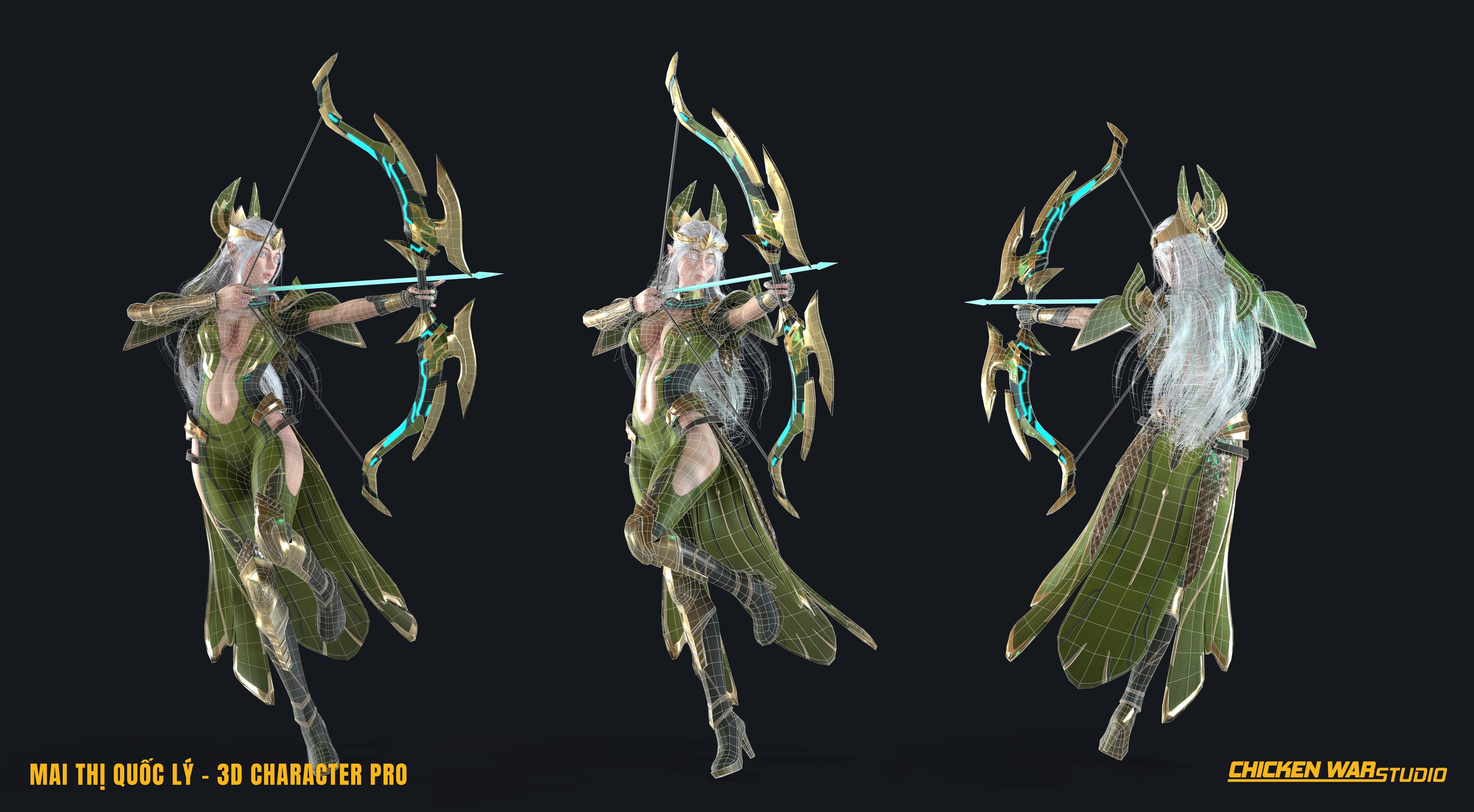Chicken War Studio Student work, Mai Thi Quoc Ly - Elf Archer