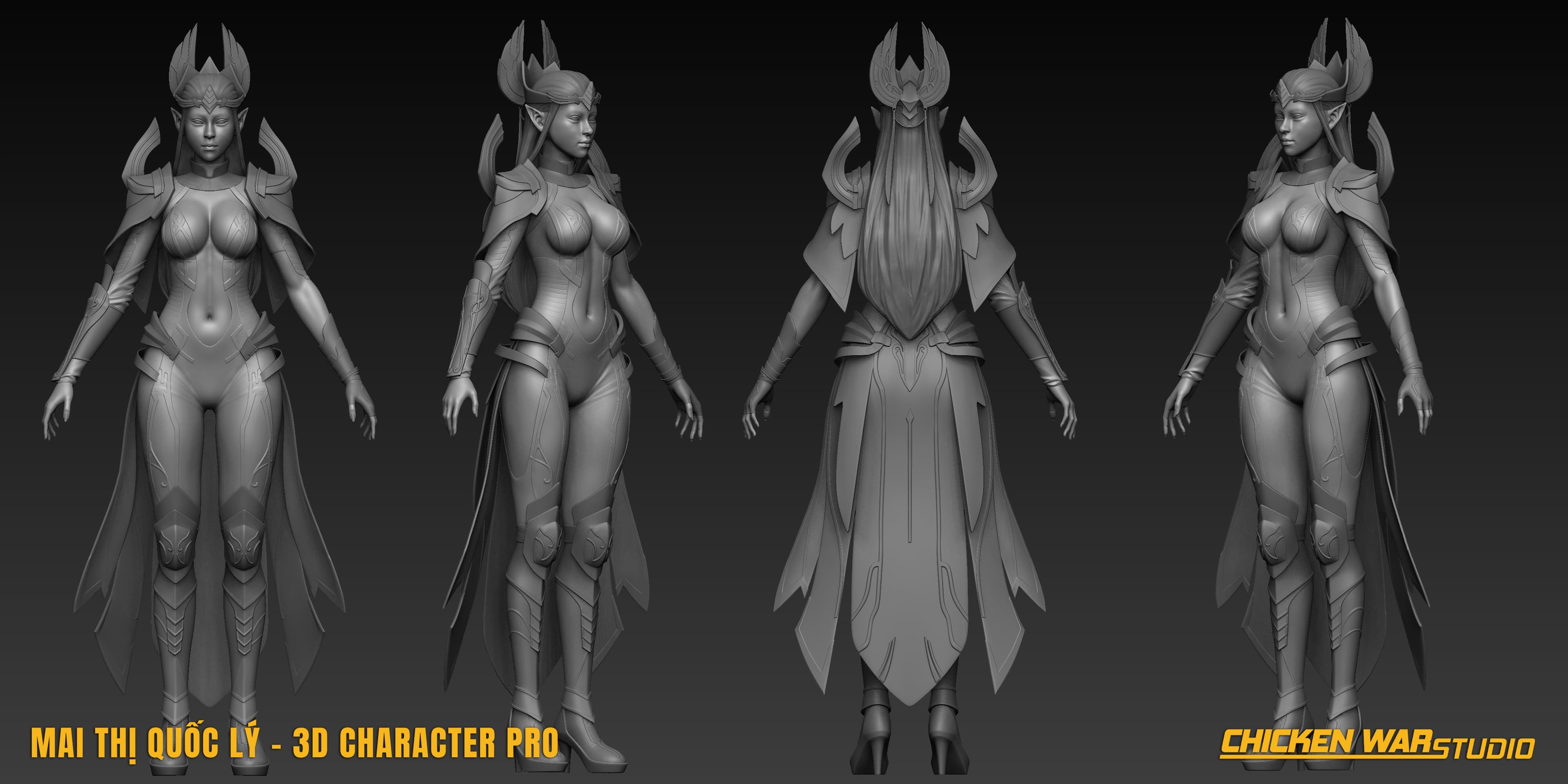 Chicken War Studio Student work, Mai Thi Quoc Ly - Elf Archer