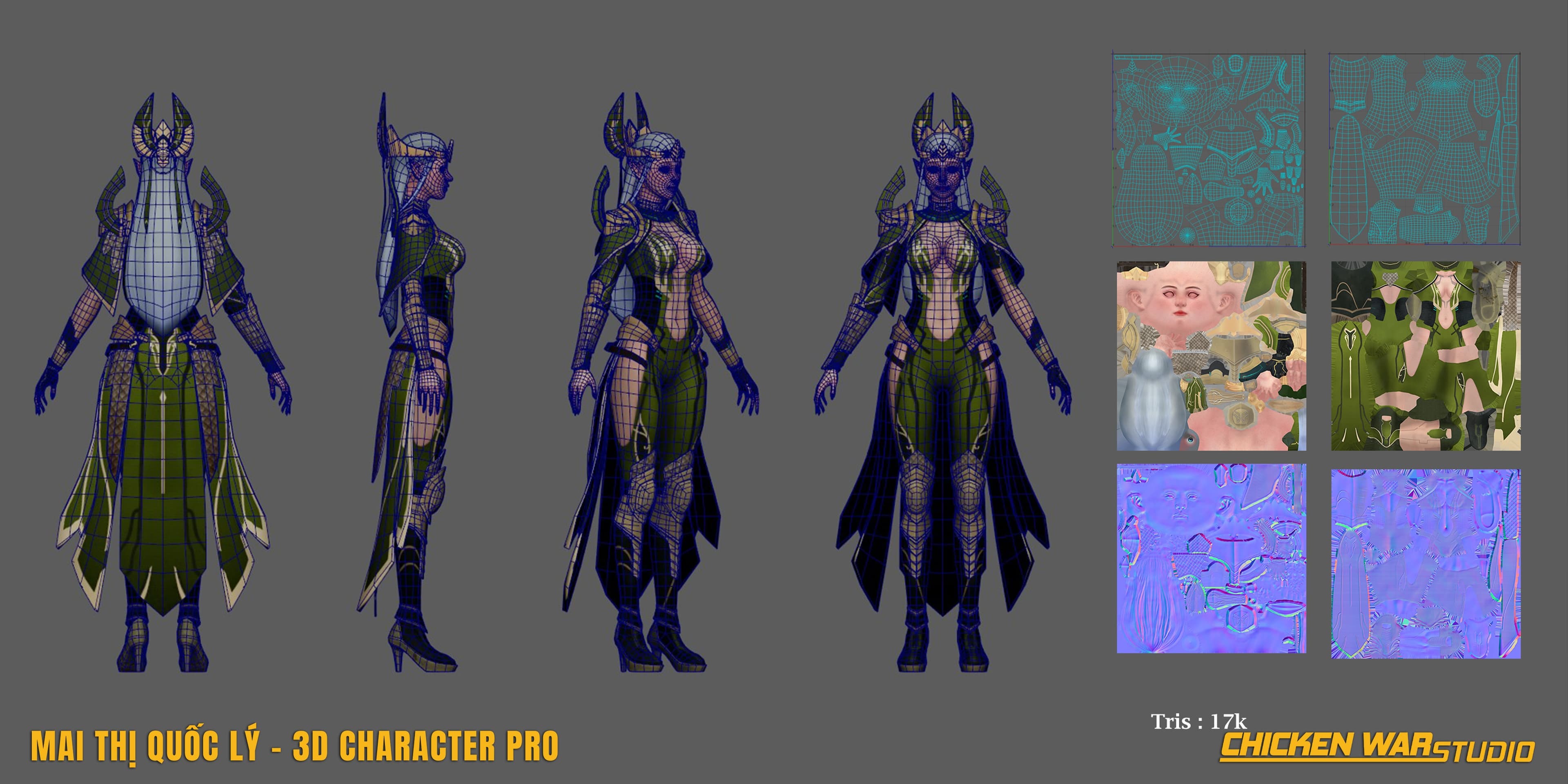 Chicken War Studio Student work, Mai Thi Quoc Ly - Elf Archer