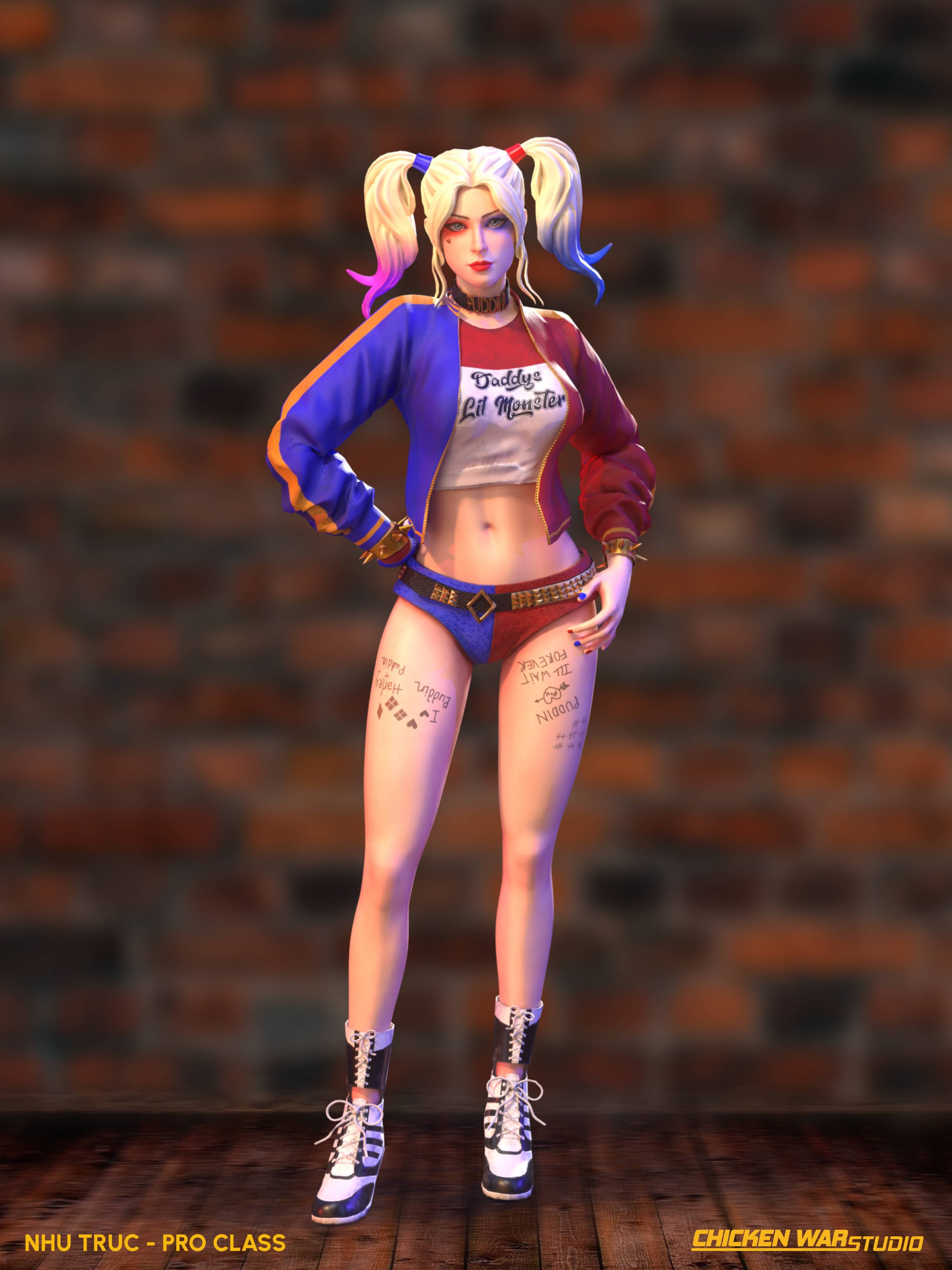 Chicken War Studio Student work, Nhu Truc - Harley Quinn