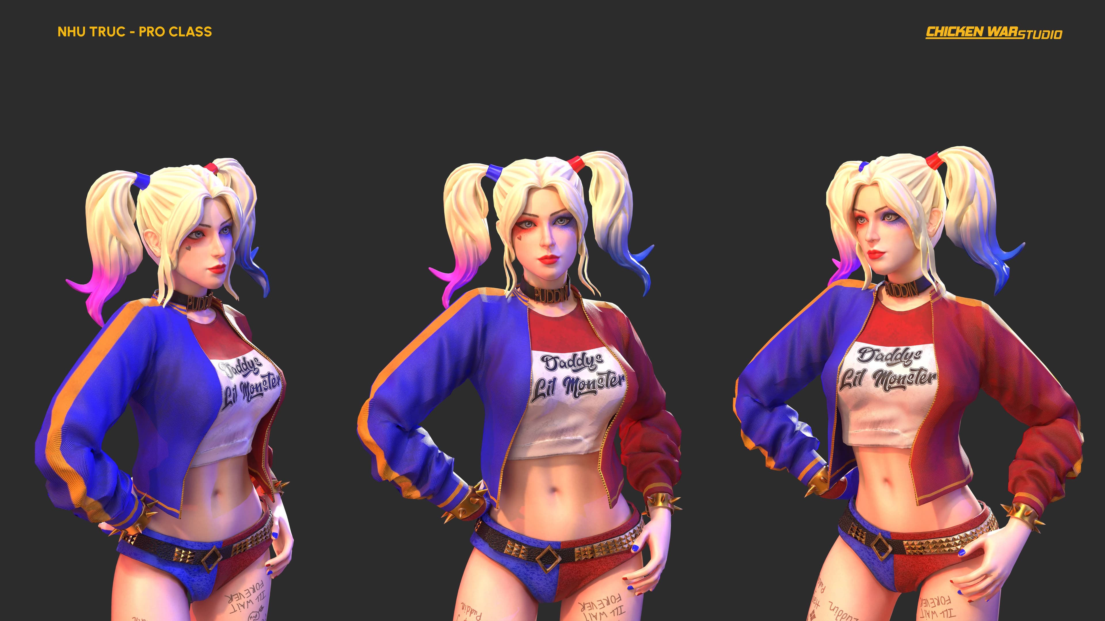 Chicken War Studio Student work, Nhu Truc - Harley Quinn