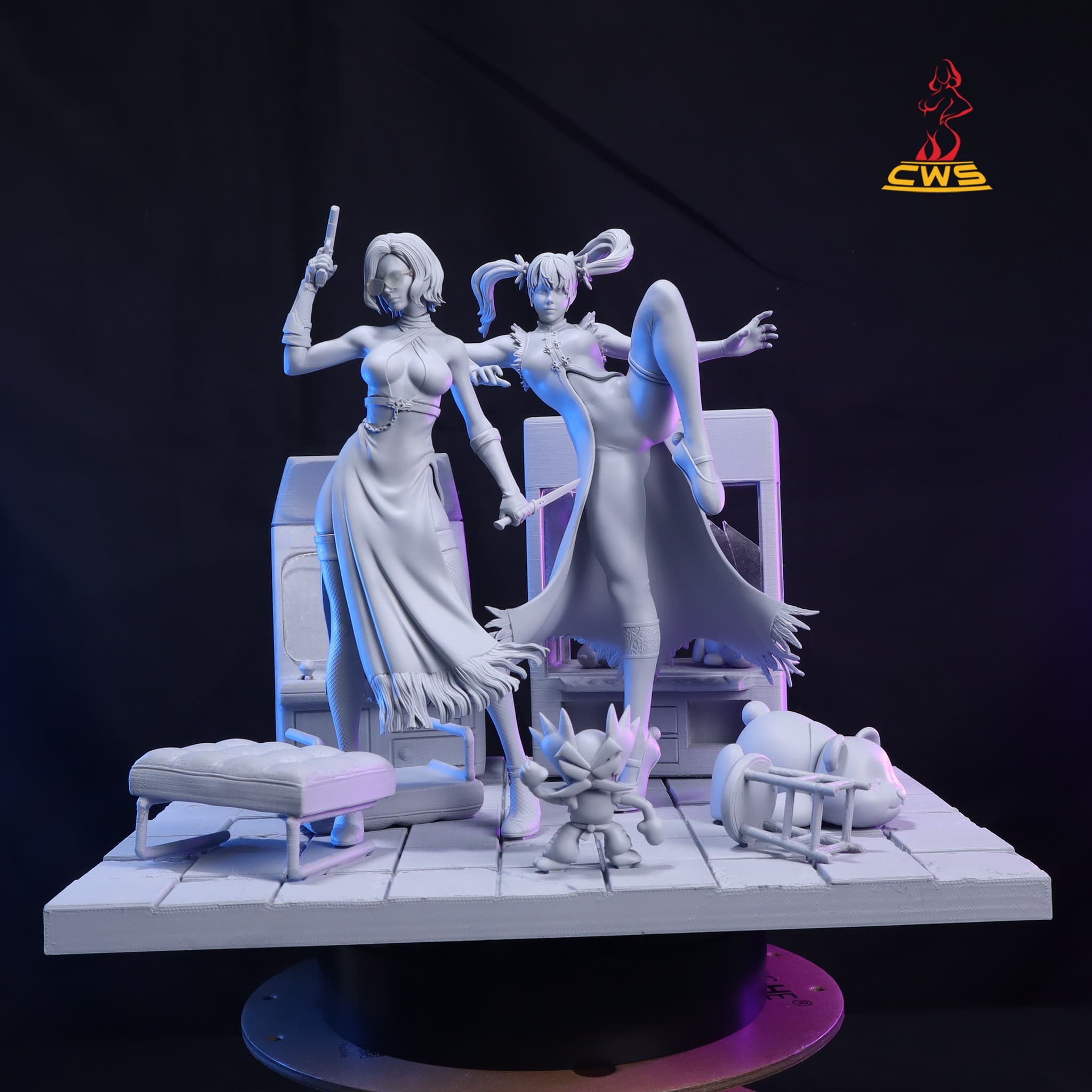 CW Studio's figure - Nina Williams and Ling Xiaoyu (Tekken 8)