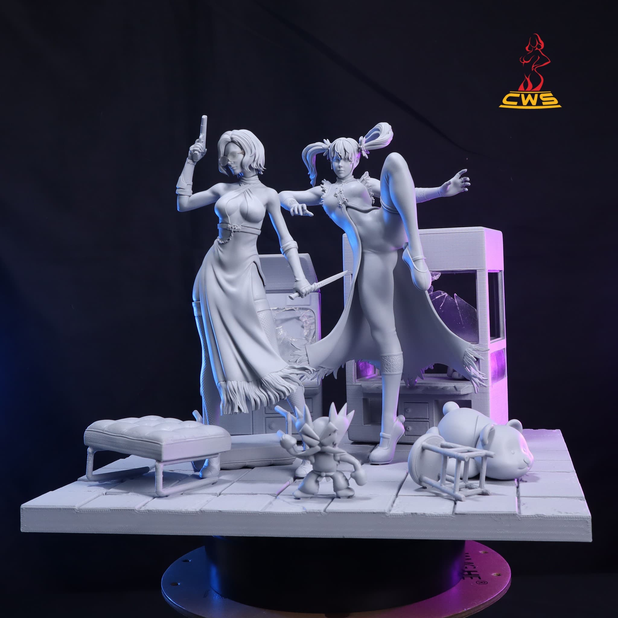 CW Studio's figure - Nina Williams and Ling Xiaoyu (Tekken 8)